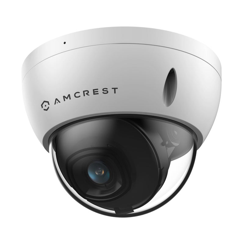 AMCREST كاميرا أمكريست 5 ميجابكسل POE، كاميرا أمنية قبة خارجية مقاومة للتخريب POE IP، 5 ميجابكسل، رؤية ليلية حتى 98 قدم، عدسة 2.8 مم، مقاومة IP67، IK10، بطاقة MicroSD سعة 256GB (تباع بشكل منفصل)، سحابة، NVR (IP5M-D1188EW-AI-V3) - Image 1